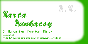 marta munkacsy business card