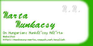 marta munkacsy business card